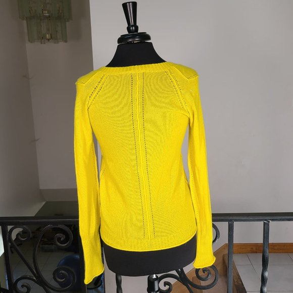 Calypso St. Barth Yellow Cashmere Sweater - Picture 2 of 8